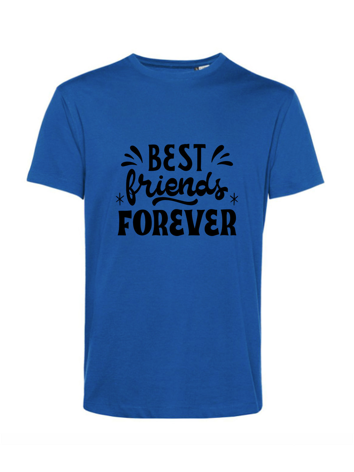T-Shirt Donna Best Friends BFF - Cotone Morbido, Stampa Manica Corta, Nero/Bianco