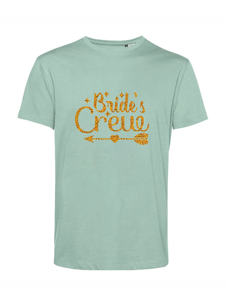 Maglietta addio al nubilato verde con scritta "Bride's Crew"